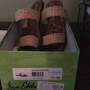 Sam Edelman Gala, Gold Woven Sandal